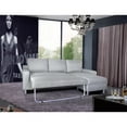 thumbnail image 2 of Kachy Modern Fabric Upholstered Right Facing Convertible Sectional Sofa Sleeper, Grey, S0067, 2 of 2