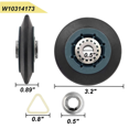 thumbnail image 4 of Lot de 40 W10314173 Rouleau de Remplacement pour Sécheuse Compatible avec WPW10314173 Kit de Support de Rouleau Pièces de Sécheuse, 4 of 6