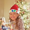 thumbnail image 6 of PMU Christmas Costume Party Accessories Props Christmas Light Up Santa Hat Red/White with Retro Bulbs, Celebration and Party Supplies for Plays, Festivals, Photo Shoots (1/Pkg) Pkg/1, 6 of 8