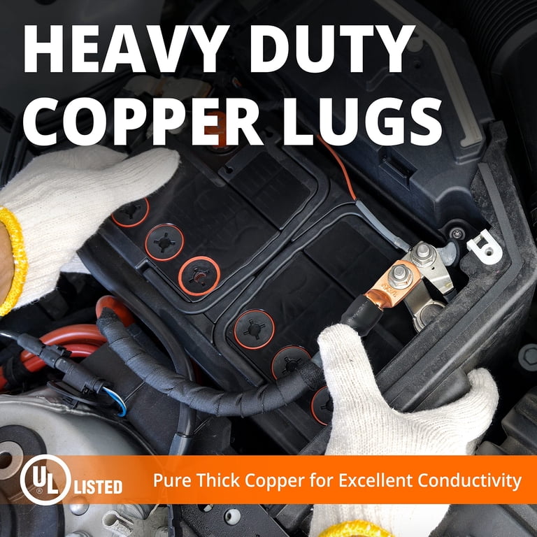 20 PCS Pure COPPER4 Guage 4 AWG X 3/8 in TINNED Copper Lug 20 PCS Pure COPPER4 Guage 4 AWG X 3/8 in TINNED Copper Lug