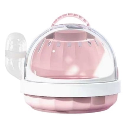 Portable Hamster Travel Cage with Water Bottle for Small Pets