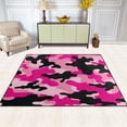 thumbnail image 3 of Pink and Black Camouflage Area Rugs Soft Non-Slip Floor Mats Large Nursery Carpets Doormat for Living Room Bedroom Hotel Decor 63"x48", 3 of 7