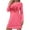 Hot Pink-02, variant on Perfectbot Women's Cotton Sleepshirt - Long Sleeve Printed Nightgown Comfy Casual Sleepwear