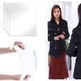 thumbnail image 2 of Full Length Mirror Tiles - Set of 4, 8"x8" Self-Adhesive Acrylic Wall Stickers for Bedroom, Bathroom, Home Gym - Flexible Non-Glass Dressing Mirror Plastic Sheet Tiles for Wall Decor, 2 of 5