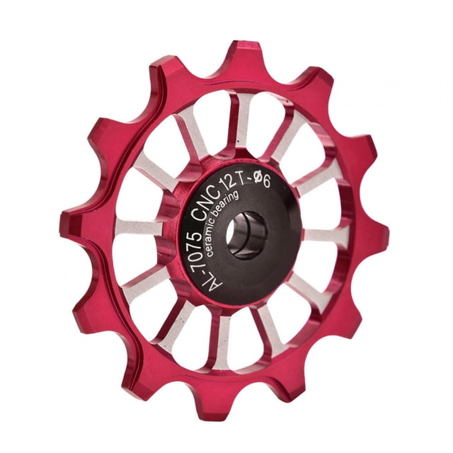 Derailleur Wheel Derailleur Pulley Aluminum Alloy Ramic Meijun Ramic Bearing Aluminum Alloy Bicycle Bike Rear Derailleur Pulley Guide Wheel Golden
