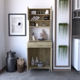 thumbnail image 5 of Freestanding Kitchen Storage Cupboard with Drawer & Microwave Shelf, Kitchen Pantry Cabinet with Countertop, Dining Room Storage Cabinet with Closed & Open Storage, Kitchen Storage Cabinet, Beige, 5 of 7