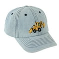 thumbnail image 2 of Eosunjian Unisex Children Hat Washed Denim Retro Baseball Cap Cartoon Excavator Embroidery Long Brim Anti UB Sun Outdoor Sun Hat Blue White, 2 of 13