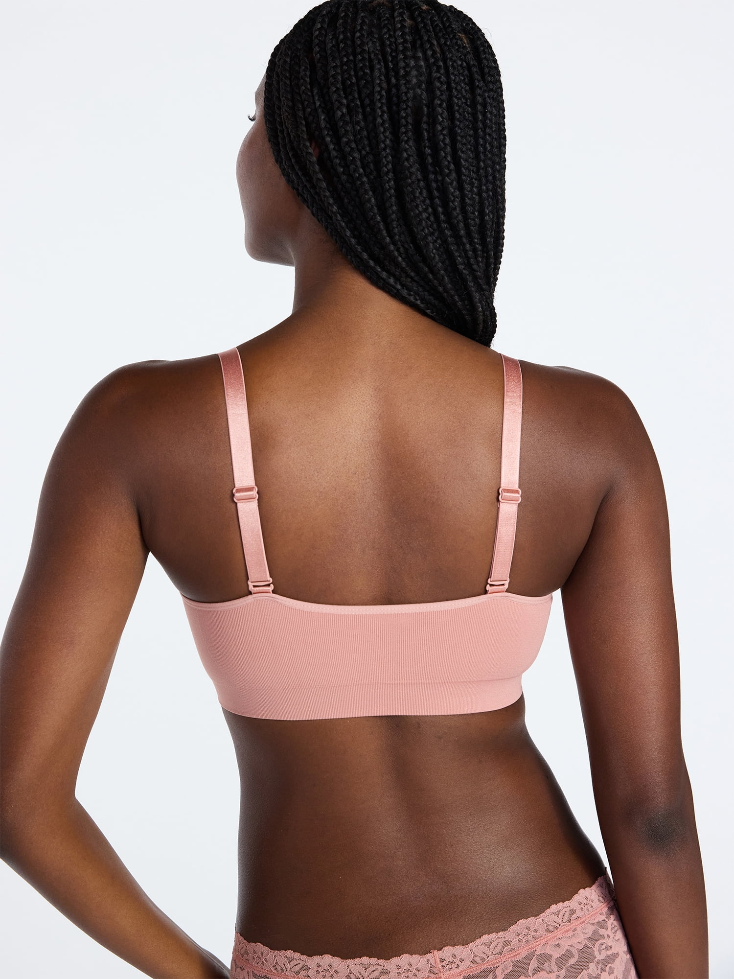 Joyspun Women's Seamless Plunge Pullover Bralette, Sizes S-XXXL