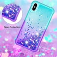 thumbnail image 4 of Funda para iPhone X/iPhone XS Transparente con Brillos Carcasa Protectora Antigolpes con Glitter Brillante, 4 of 5