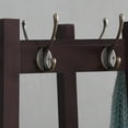 thumbnail image 4 of Roundhill Vassen Coat Rack With 3-Tier Storage Shelves, Espresso, 4 of 5