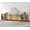 Oak, variant on Modern 4-in-1 Storage Chest, Multifunctional Dresser with Glass Doors & Adjustable Shelves, Versatile Closet Organizer Cabinet for Bedroom Living Room,Brown
