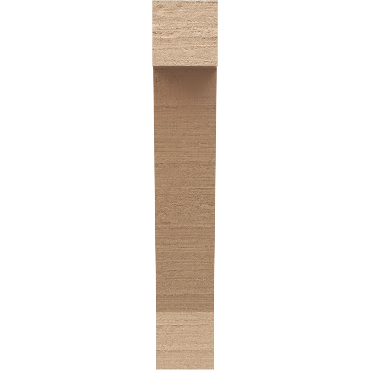 3"W x 6"D x 18"H Thin Burlington Rough Cedar Woodgrain TimberThane Corbel, Primed Tan