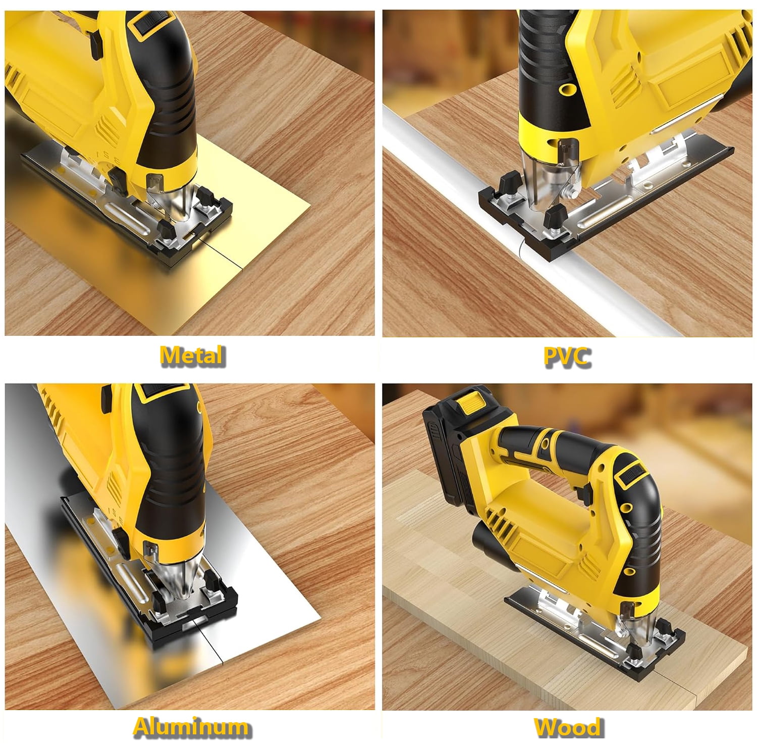 Cordless Brushless Jig Saw Compatible with De walt 20V MAX Battery(No Battery), 7 Speeds, 2900RPM, LED, 45° Bevel Cuts, 3 Orbital Action, with Jigsaw Blades for Straight, Curve, Circle Cutting