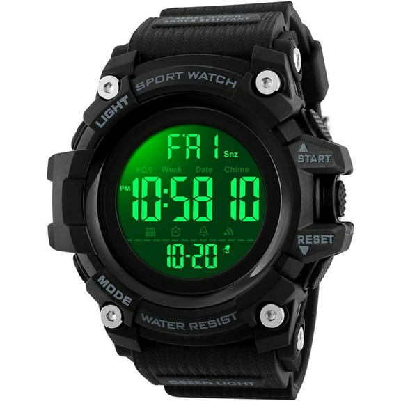 Digital Watches Big Dial Multifunction Chronograph Outdoor Waterproof Sport Wrist Watch