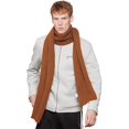 thumbnail image 1 of Men's Long Thick Cable Cold Winter Warm Scarf Soft Knitted Neckwear, 1 of 6
