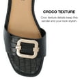 thumbnail image 6 of Journee Collection Womens Joarie Tru Comfort Foam Slip On Croco Slide Sandals, 6 of 6