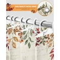 thumbnail image 4 of Thanksgiving Fall Shower Curtain, Sage Green Grey Pumpkins Waterproof Polyester Fabric Fall Bathtub Curtains, Weeping Eucalyptus Leaves Autumn Bathroom Decor Set with Hooks 72 x 72 Inches, 4 of 6