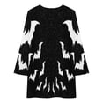 thumbnail image 3 of Black Bats Loose Dress Evening Dress Summer Dresses for Women Luxury Dress Long Sleeved Dress, 3 of 4