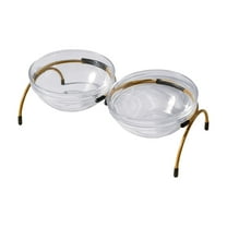 Detachable Dog Elevated Bowls with Glass Bowls Raised Pet Bowls Pet Dishes Water Aureate