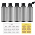 thumbnail image 5 of LISAPACK 3.4Oz Travel Bottles with Flip Cap (5 Pcs) Empty Dispenser Container for Travel Size Cosmetics (100ml, Black), 5 of 7