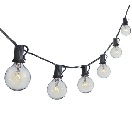 Sterno Home 100-Ft Dimmable Clear Globe Outdoor String Lights G40 Bulbs on Black Cord – For Backyard, Weddings, Patio, Porch,...