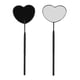 thumbnail image 5 of Espejo de pestañas en forma de corazón espejo de pestañas de maquillaje portátil profesional de acero inoxidable para extensión de pestañas, diseño de moleteado, espejo, 5 of 7