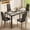 Marble, variant on 5-Piece Glass Dining Table Set, 4 PU Leather Chairs, for Home,Kitchen,Living Room,White