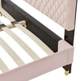 thumbnail image 7 of Platform Bed Frame, Full Size, Velvet, Pink, Modern Contemporary Urban Design, Bedroom Master Guest Suite, 7 of 7
