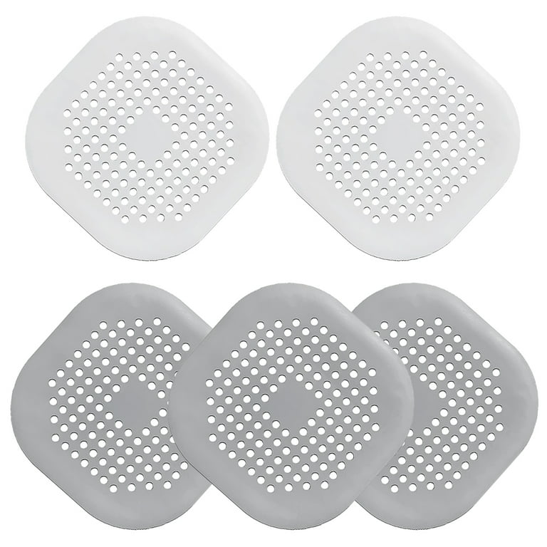 Drain Hair Catcher Durable Silicone Shower Drain Hair Catcher Shower Drain  Cover with Suction Cups Easy to Install Suitable for Bathroom Bathtub Shower  Floor and Kitchen Sink 2Pack Grey 