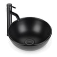thumbnail image 1 of Aquaterior Round Ceramic Vessel Sink with Bathroom Single Handle Faucet Drain Combo, 1 of 7