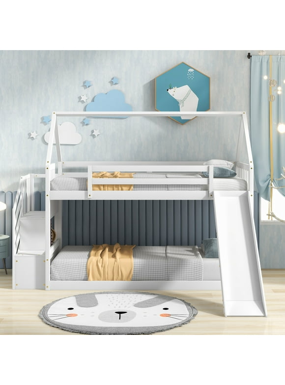 Bunk Beds with Slide in Bunk Beds