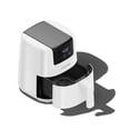 thumbnail image 5 of 2qt Digital Air Fryer with Touch Controls, 900W Power and Dishwasher-Safe Parts for Quick Cooking of Fries, Chicken, Snacks, and Everyday Meals, Compact Design, White, 5 of 10