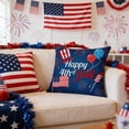 thumbnail image 7 of Boovnll 4th of July Pillow Covers 18x18 Inch Red White Blue Linen Patriotic Pillow Covers for Independence Day Memorial Day Home Sofa Couch Bed Decor, 4th of July Decorations, 7 of 7