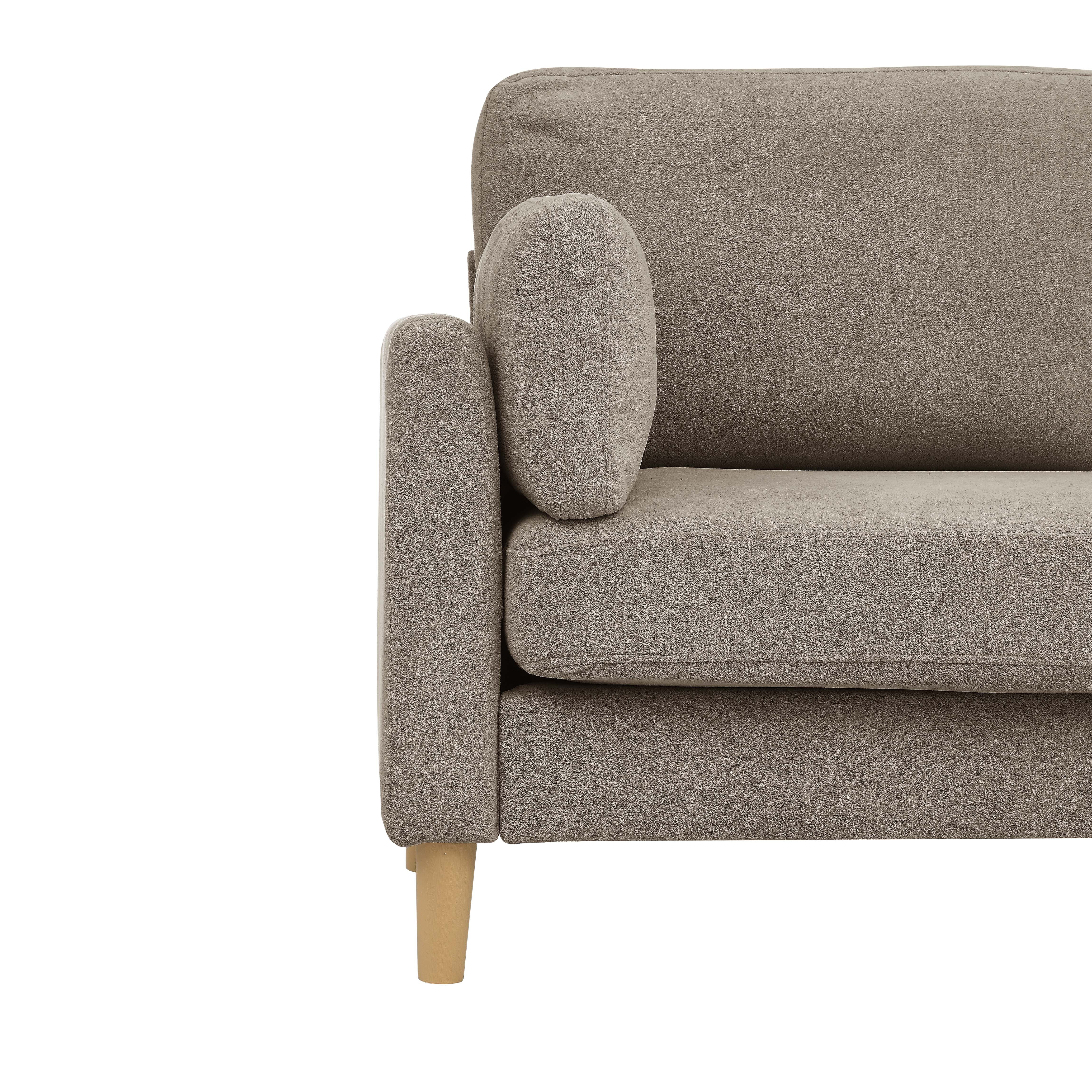 Aukfa 66" Modern Sofa, Minimalist Loveseat for Living Room, 2-Seater Couch w/ Plush Cushions, Khaki