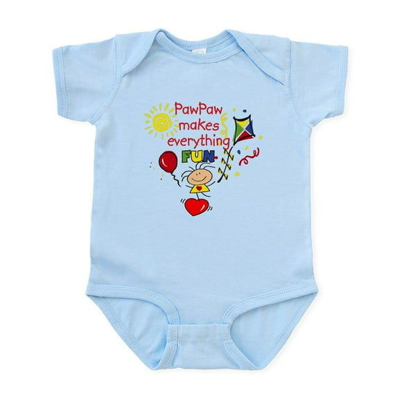 CafePress - Pawpaw Fun Girl Infant Bodysuit - Baby Light Bodysuit, Size Newborn - 24 Months