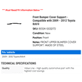 thumbnail image 2 of Front Bumper Cover Support - Compatible with 2009 - 2012 Toyota RAV4 2010 2011, 2 of 2