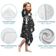 thumbnail image 7 of Vintage Halloween Elements Pattern Hooded Bath Towel，50"x30" for Ages 3 To 12 Kids, Quick Dry Lightweight Soft Microfiber Hood Beach Towel Cover Up for Kids, 7 of 7