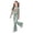 Light Green, variant on Gbsyewxs Girls Outfits Short Sleeve Crew Neck Cartoon Number Print Tops And Flared Pants Set 2 Piece Casual Summer Girls Clothes Set Black Size 9-10 Years