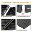 thumbnail image 5 of Plastic Interlocking Deck Tiles, 9 Pack , 12"x12" Waterproof Outdoor Flooring All Weather Use, Patio Floor Decking Tiles for Porch Poolside Balcony Backyard, Dark Grey, 5 of 7