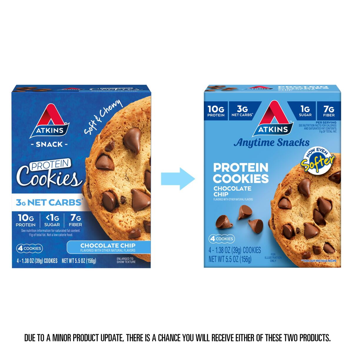 (3 pack) Atkins Chocolate Chip Cookie 4PK