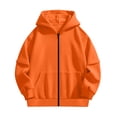 thumbnail image 7 of Besolor Teen Kids Girls Clothes Sweatshirts Casual Removable Long Sleeve Hoodies Fall Winter Oversized Fleece Jackets with Pocket(11-12 Years,Orange), 7 of 7