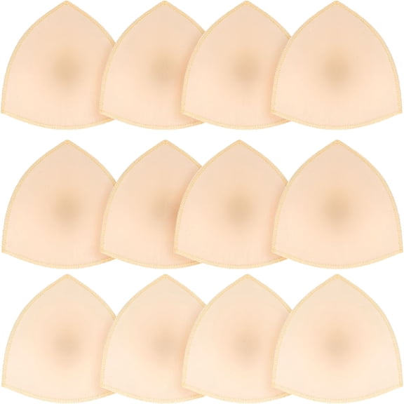 OQRKI 6 Pairs Thin Bra Pads Inserts Triangle Bra Insert for Women,Bra Pads Inserts,Removable Sports Bra Cup,Bra Inserts Enhancers,Breathable Push Up Breast Bra Insert Pads Sponge