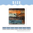 thumbnail image 2 of 14 Inch Wall Clock Battery Operated Square Clock for Office, Kitchen, Outdoor, Living Room,Wood Grain Brown Delicate, 2 of 4