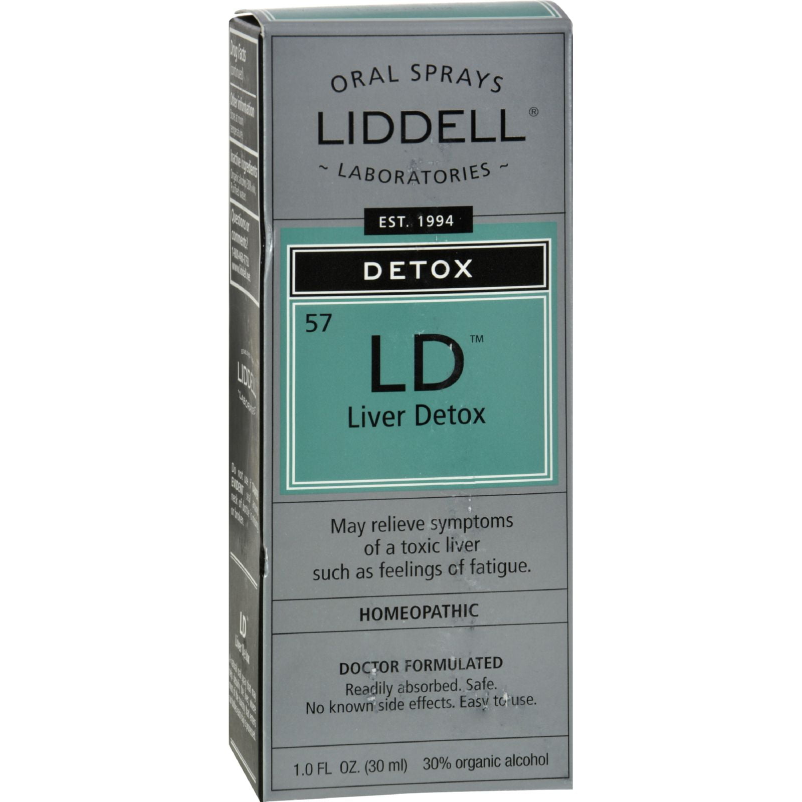 Liddell Homeopathic Liver Detox Spray 1 fl oz