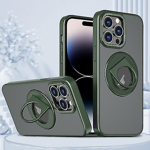 Funda con soporte magnético y anillo giratorio para iPhone 15 Pro Max (negra)