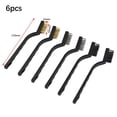 thumbnail image 1 of 6pc Wire Brush Set Small Long Steel Brass Nylon Metal Rust Paint Remover Cleaner, 1 of 10