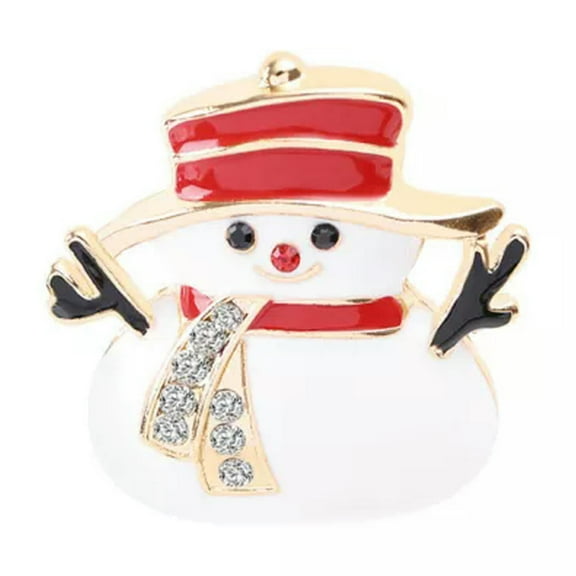 K-KED Christmas Brooch Badge Rhinestone Crystal Enamel Brooch Pin Xmas Tree Santa Gift-G