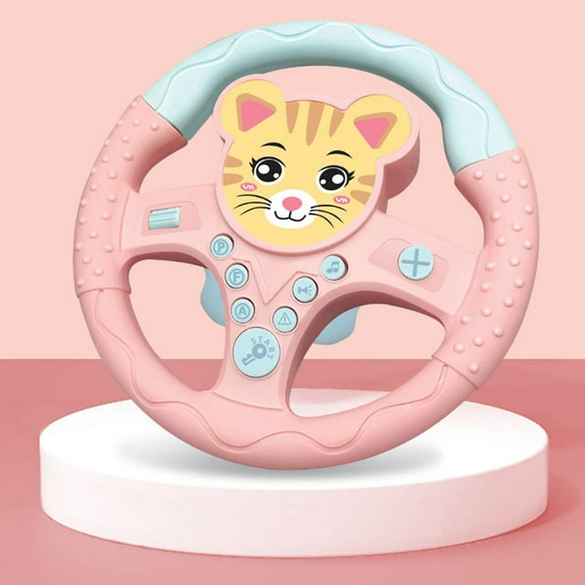 Juguetes del volante CUTICAT para el asiento del Coche con música y sonido
