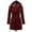 Wine B, variant on Brnmxoke Women's Trench Coat Fall Long Double- Plaid Pea Coat Jacket Thick Warm Hooded Long Winter Coats with Belt