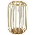 thumbnail image 2 of VIFERR Unique Nordic Lantern-Shaped Wrought Iron Vase Glass Iron Tabletop Flower Vase(Champagne gold), 2 of 8
